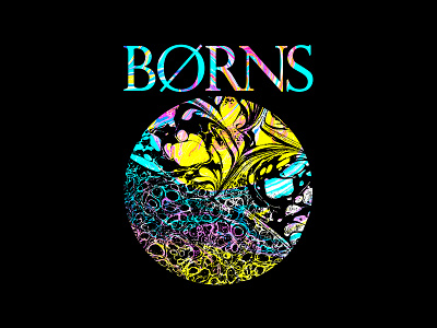 BORNS - Marble borns bright marble rainbow shape texture
