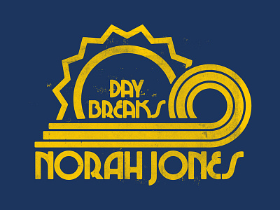 Norah Jones - Day Breaks lines norah jones retro stripes sun vintage waves