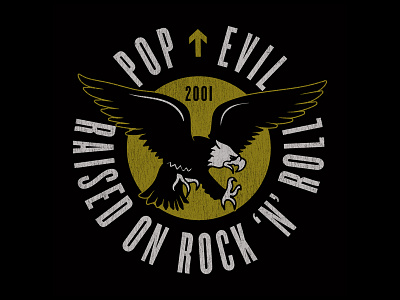 Pop Evil - Rock Eagle bandmerch drawing eagle illustration pop evil