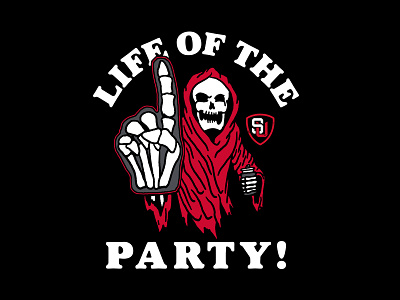 Scare U - Life of the Party illustration reaper scare u skelton skull