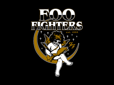 Foo Fighters - Skull Cherub cherrub foo fighters illustration moon vintage