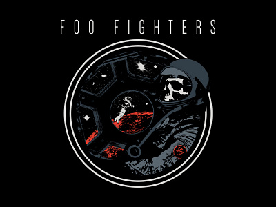 Foo Fighters - Space Foo foo fighters illustration science scifi skull space