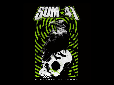Sum41 - Murder of Crows bandmerch punk raven skull sum 41