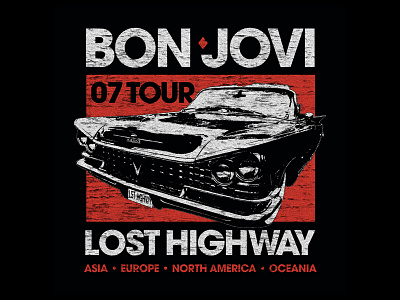 Bon Jovi - Lost Highway band tee bandmerch bon jovi graphic design vintage