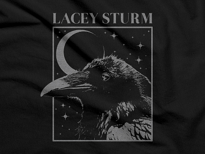 Lacey Sturm - Raven band tee bandmerch bird merch raven stars