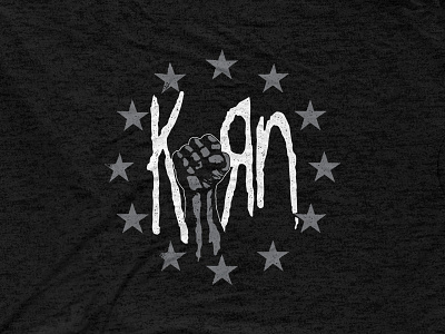 Korn - EU Fist europe fist illustration korn merch resist stars
