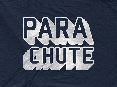 Parachute - 3D Type 3d apparel bandmerch rise tshirt type vintage