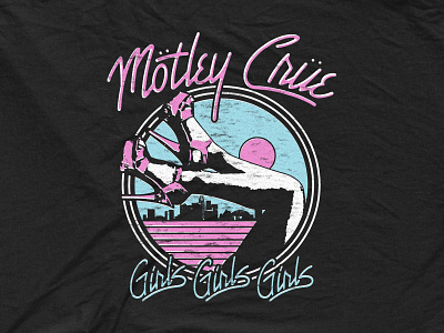 Motley Crue - Heels heels merch motley crue rock rock n roll shirt tshirt design vintage
