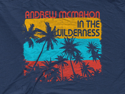 Andrew McMahon In The Wilderness - Hurricane amitw beach paint palm tree stripes tropical vintage