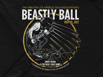 Beastly Ball - Promo Shirt 1 beastly ball classic rock la zoo merch shirt design slash vintage