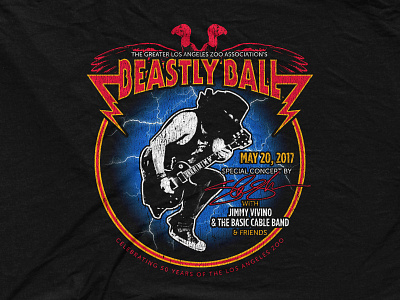 Beastly Ball II - Oldschool Rock beastly ball classic rock la zoo merch shirt design slash vintage