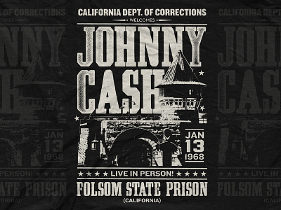 Johnny Cash - Folsom State Prison Poster