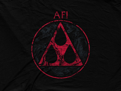 AFI - Marble Drips a fire inside afi apparel bandmerch drips emblem marble