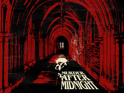 Murder After Midnight 70s album art architecture cathedral horror retro vintage