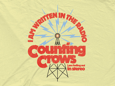 Counting Crows - Radio apparel bandmerch counting crows electric illustration radio vintage