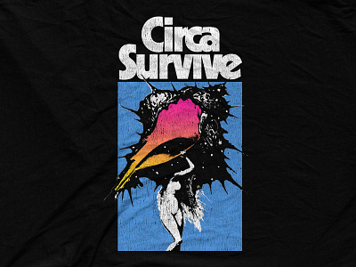 Circa Survive - Vintage Shell bandmerch circa survive gradient retro shell vintage