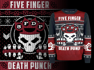 Five Finger Death Punch - Knuckle Holiday Sweater