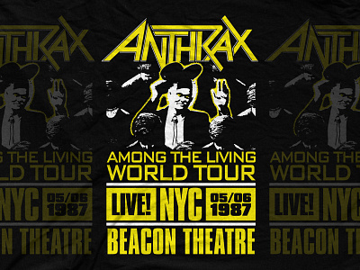 Anthrax - Beacon Theatre anthrax apparel beacon theatre new york nyc poster typography vintage