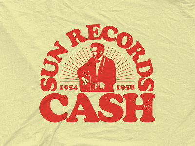 Sun Records / Johnny Cash bandmerch johnny cash record label rock southern sun records vintage