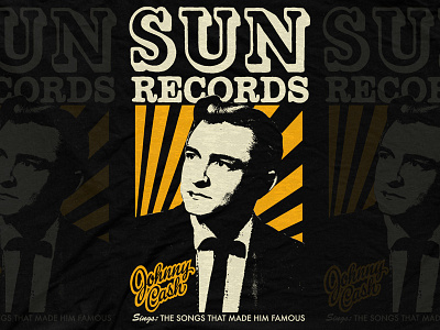 Sun Records / Johnny Cash - Made Him Famous bandmerch johnny cash record label rock southern sun records vintage