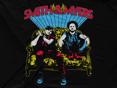 Smith & Myers - Winter Acoustic Tour Tee 90s bootleg bright primary colors retro shinedown smith myers vintage