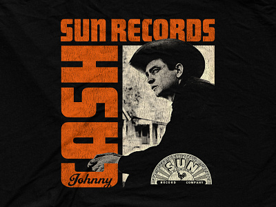 Johnny Cash - Vintage Sun Records bandmerch johnny cash record label rock southern sun records vintage