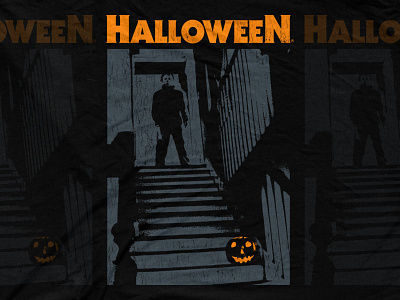 Halloween - Stairs halloween horror horror movie jack o lanter pumpkin shirt design terror threads