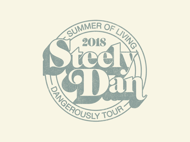 Steely Dan - Dangerous Emblem bandmerch tour typography badge emblem steely dan