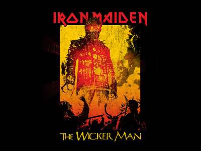 Iron Maiden - Wickerman 666 apparel apparel design bandmerch emblem fashion fire hot topic iron maiden logo metal metal shirt rock shirt shirt design skull texture the beast vintage wicker man wickerman