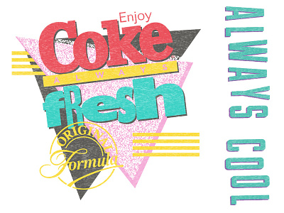 Coca-Cola - 90s Fresh 90s apparel apparel design cocacola coke macys merch retro retro badge shirt throwback vintage