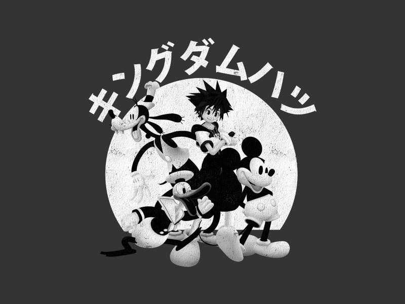 Kingdom Hearts - Classic Gang video game sora donald duck mickey mouse disney apparel graphics apparel design graphic tee graphic design fashion apparel kingdom hearts