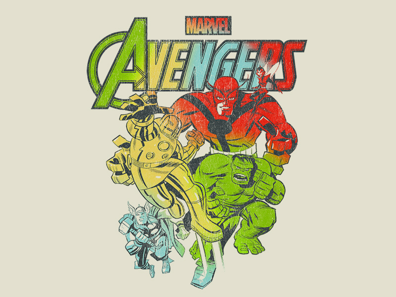 Avengers - Rainbow Gradient apparel graphic tee art fashion mcu marvel comics antman thor iron man hulk comics disney marvel avengers