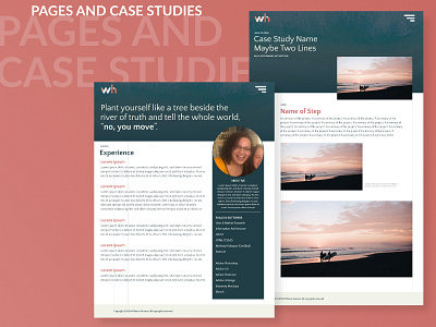 Pages And Case Studies branding design typography ui ux web website