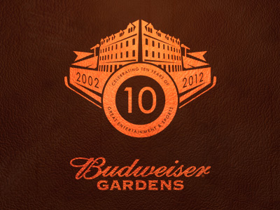 Budweiser Gardens 10th Anniversary Logo logo