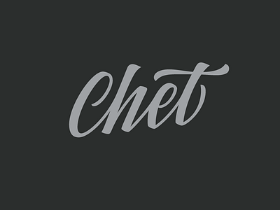 Chet Faker lettering logo script