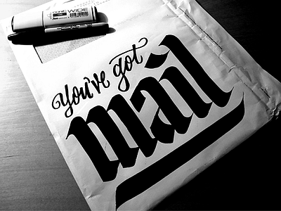 You've got mail lettering sketches