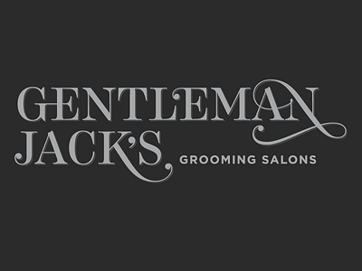 Gentleman Jack's lettering logotype serif