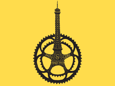 Le Tour de France — 100th Anniversary Poster [GIF] illustration lettering poster