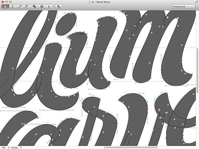 Lettering WIP brush script vectors wip