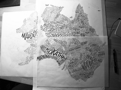 Australian Geographic Process lettering process