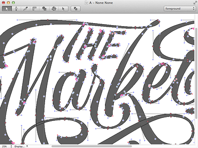 The Market List lettering wip