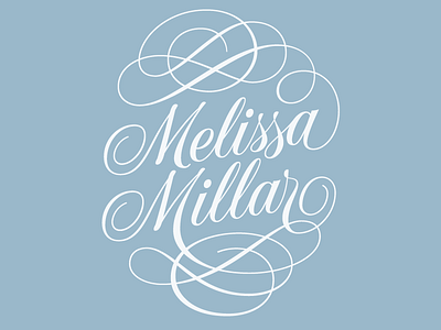 Melissa Millar Logotype lettering script