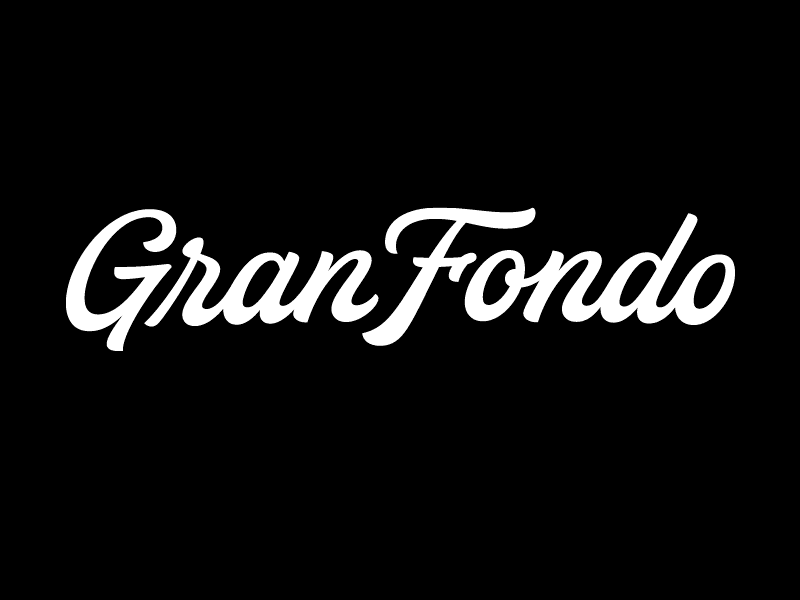 Strava Gran Fondo Logotype Process cycling lettering