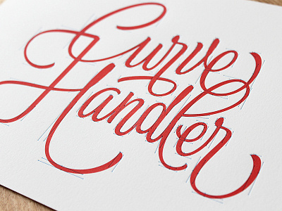 Curve Handler Full beziers lettering letterpress