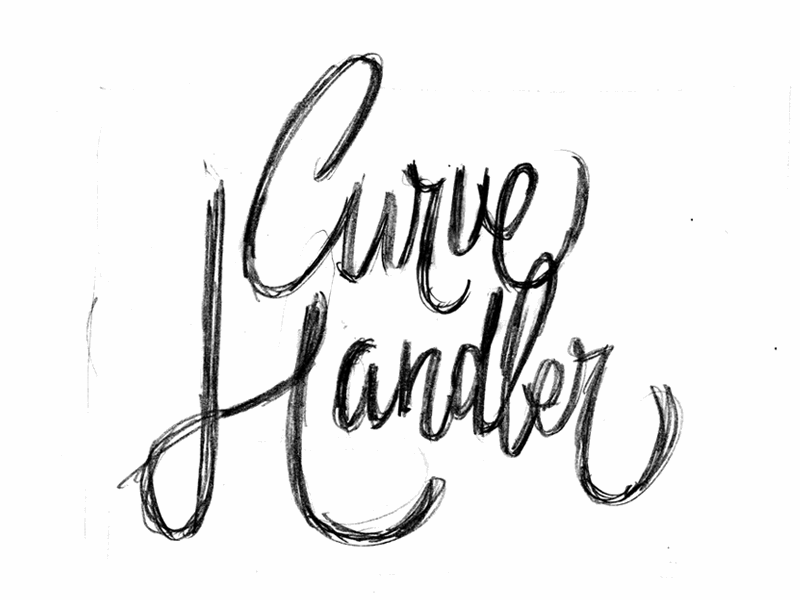 Process behind Curve Handler animation lettering process sketch