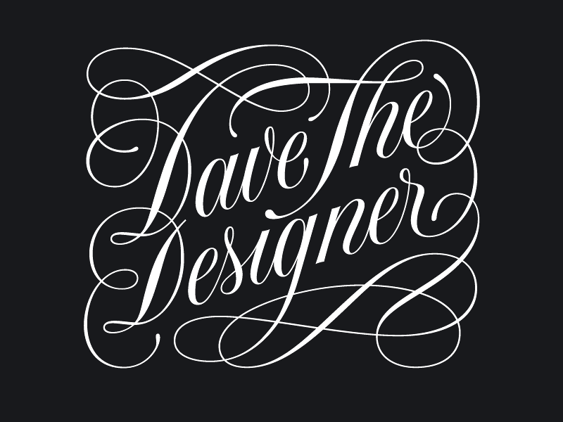 Dave The Designer Lettering lettering ligatures logotype script typography