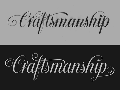 Craftsmanship Process craftsmanship lettering ligatures script