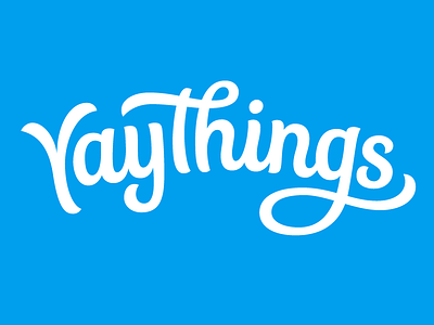 YayThings logo custom lettering logo logotype script