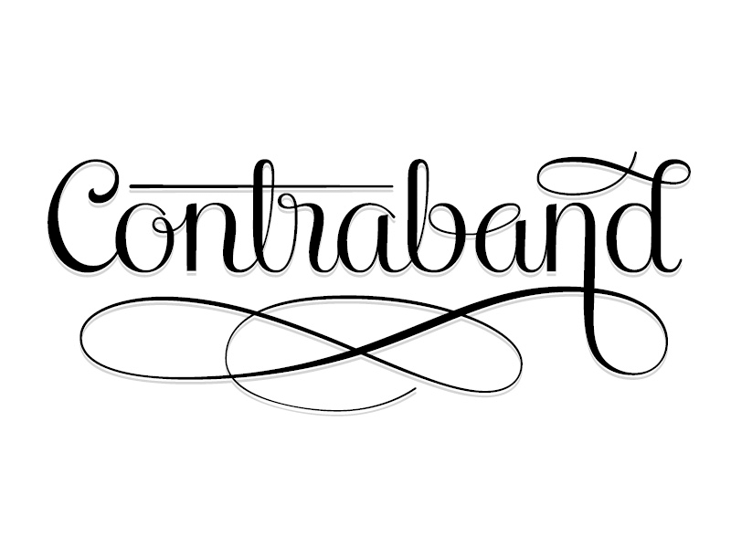 Contraband lettering script typography