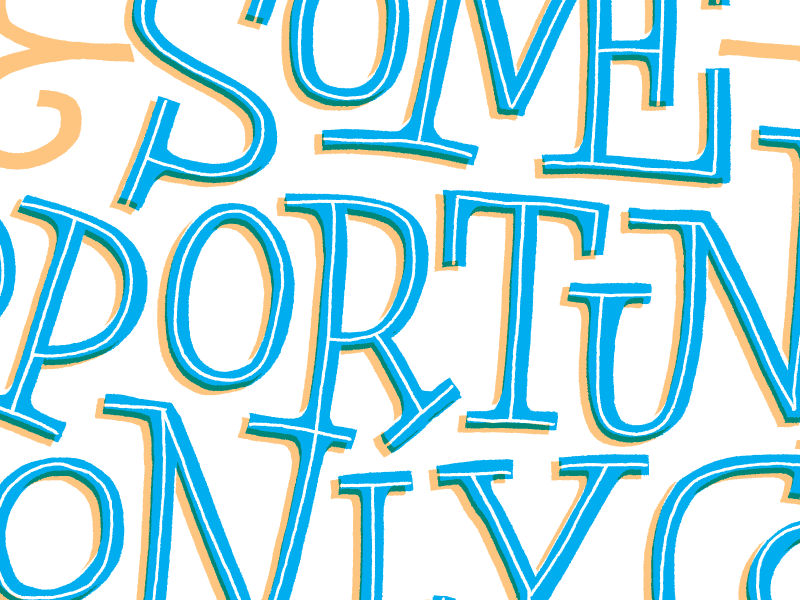 Opportunities Process 2 lettering slab typography